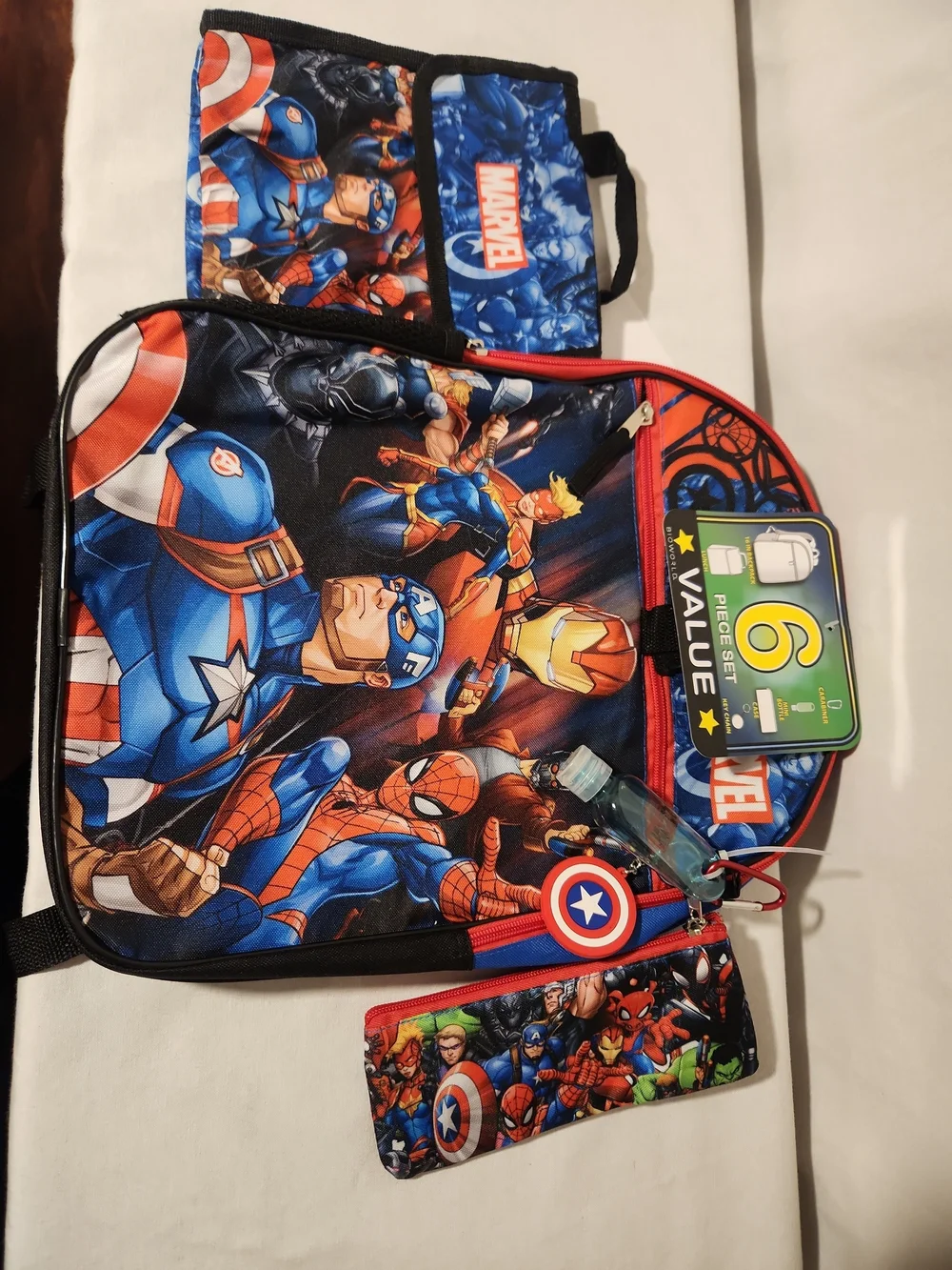 Marvel Kids Superhero Backpack and Accessory Set.